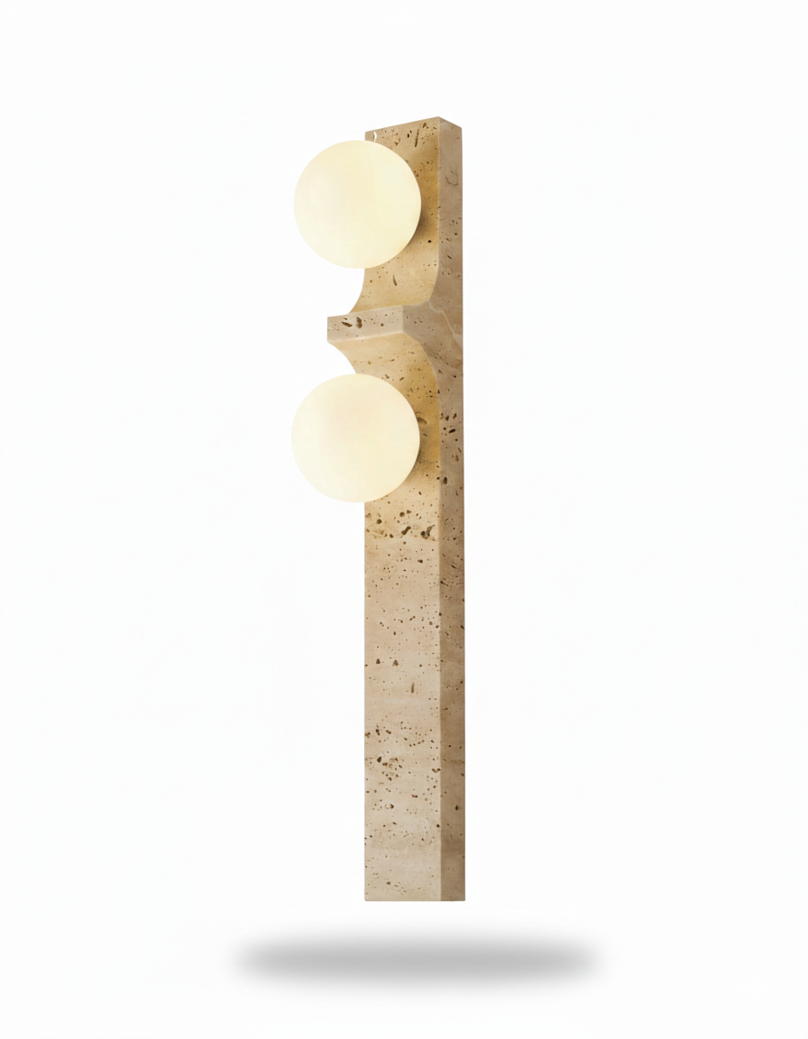 Caldera Tall Traverten İkili Aplik