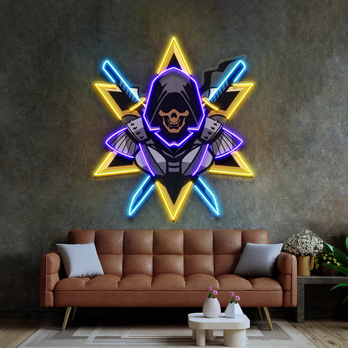 İskelet Ninja Neon Lamba | ByLamp