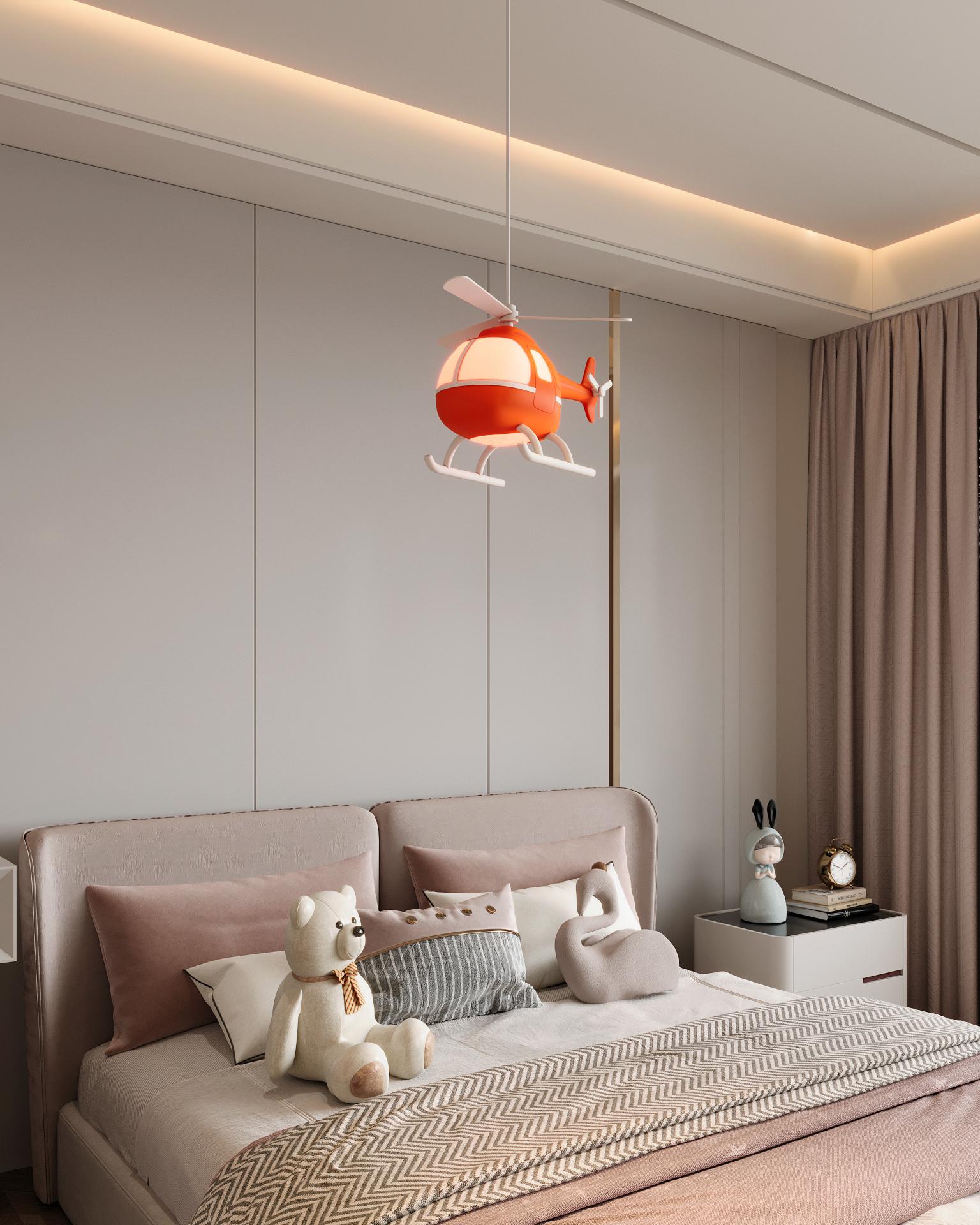 Helikopter Sarkıt Lamba Çocuk Odası Aydınlatma | ByLamp