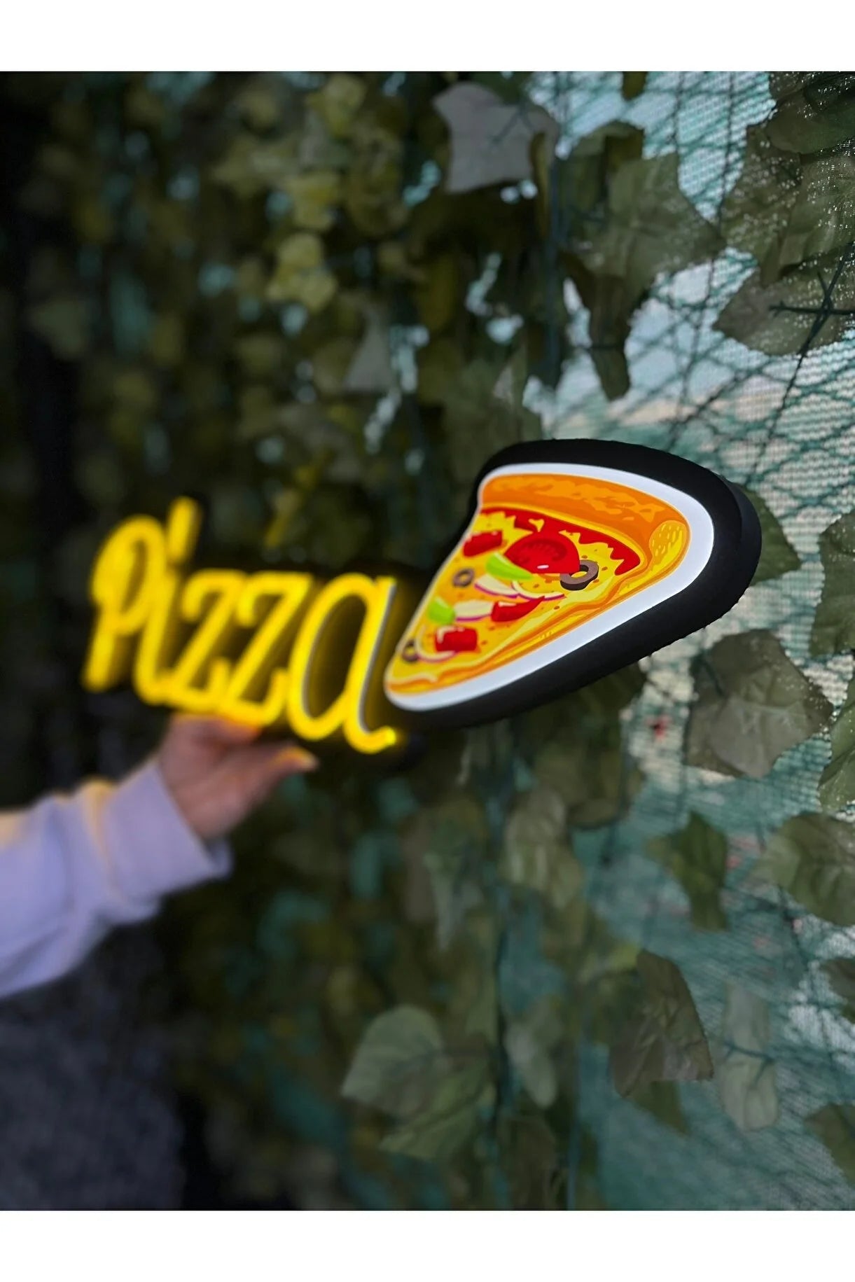 UV Baskılı Pizza Neon Lamba | ByLamp