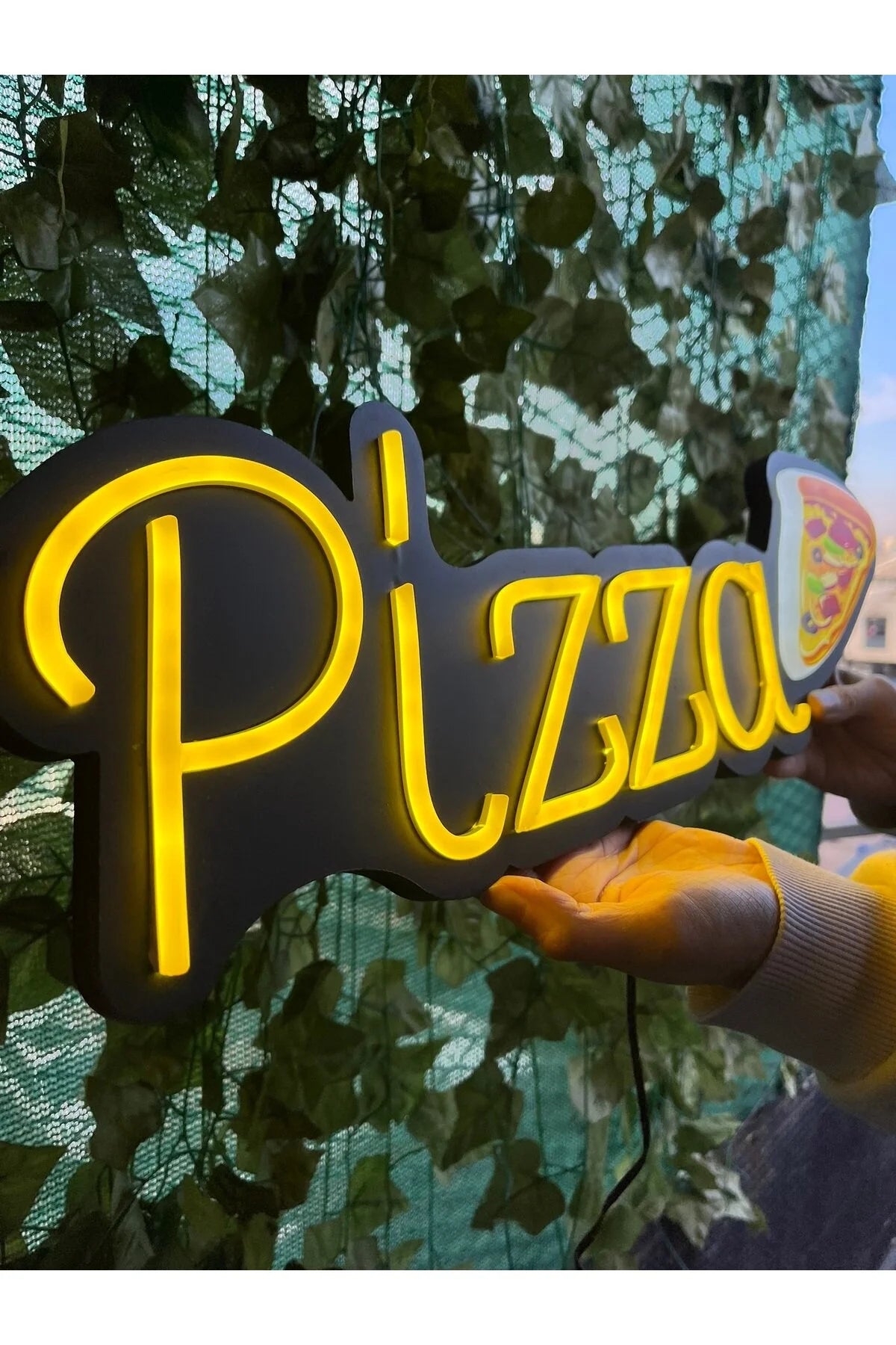 UV Baskılı Pizza Neon Lamba | ByLamp