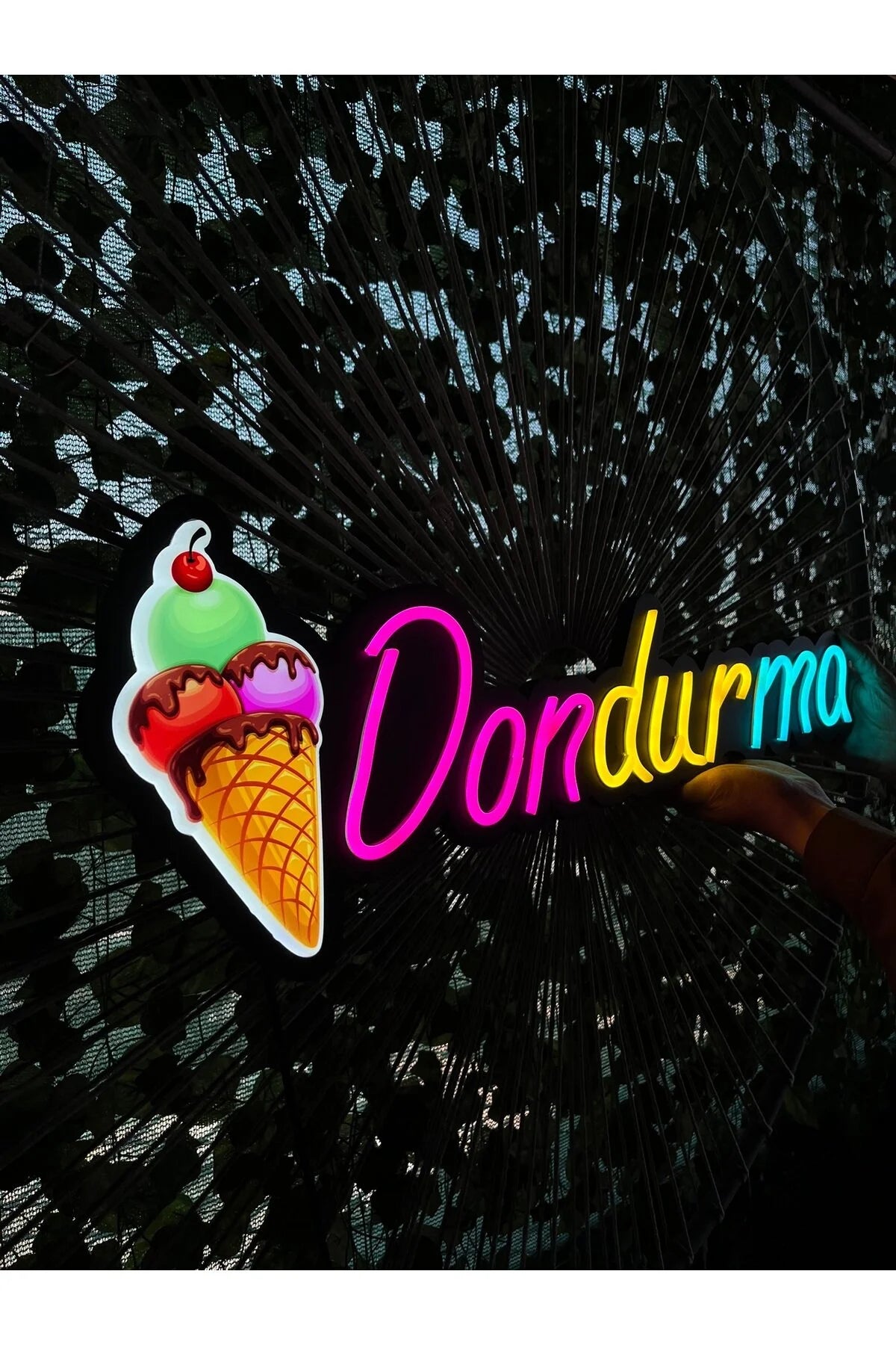 UV Baskılı Dondurma Neon Lamba | ByLamp