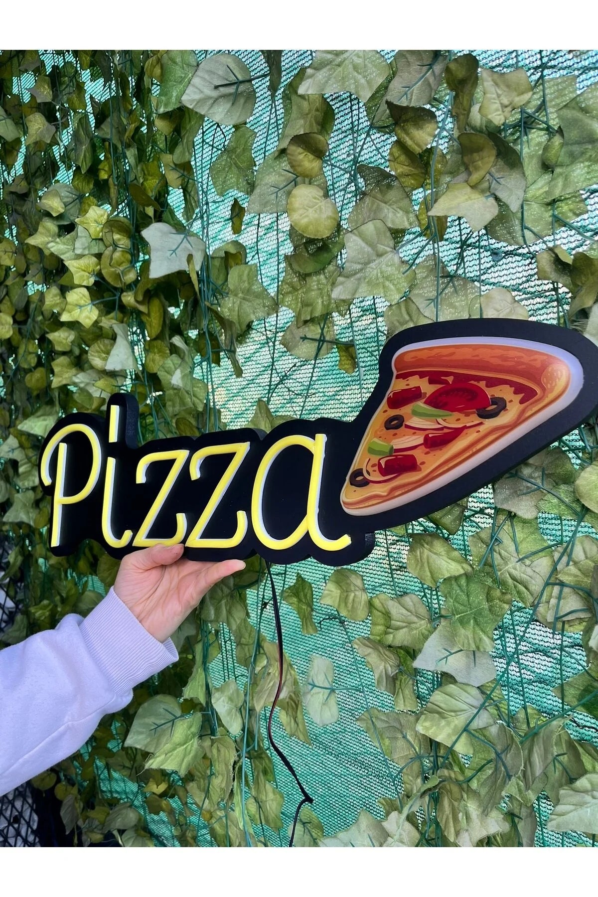 UV Baskılı Pizza Neon Lamba | ByLamp