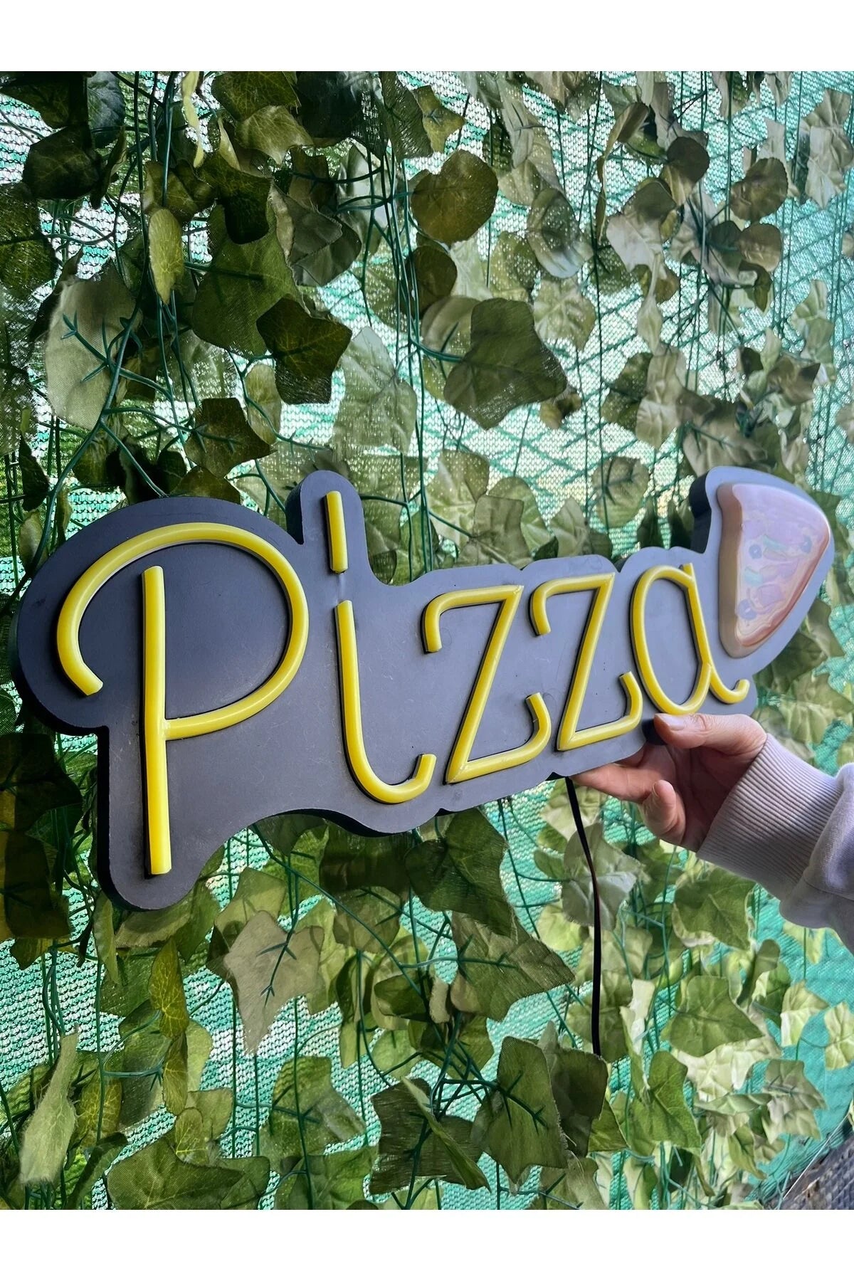 UV Baskılı Pizza Neon Lamba | ByLamp