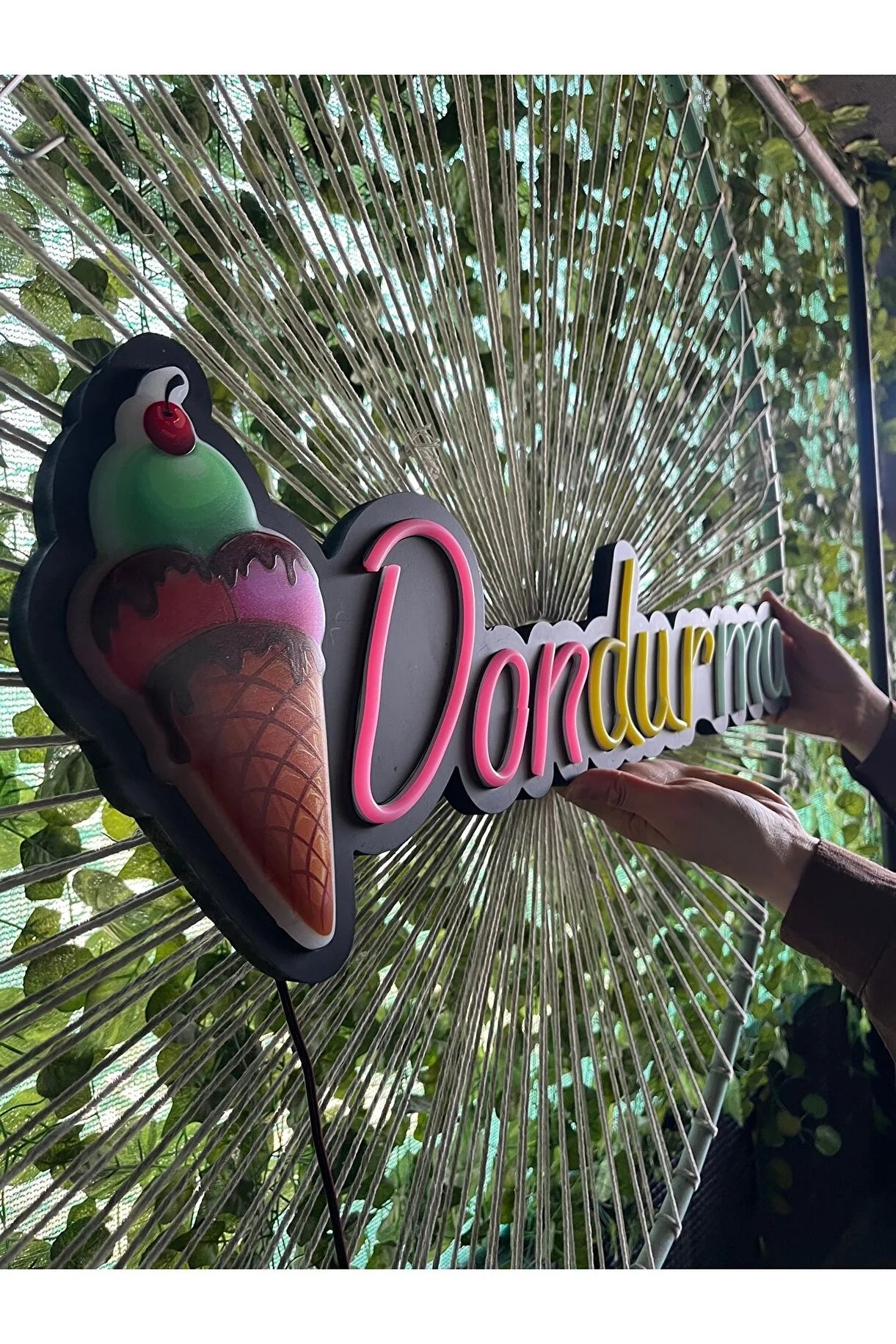 UV Baskılı Dondurma Neon Lamba | ByLamp