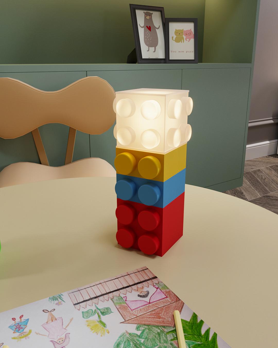 Renkli Blok Şarjlı Masa Lambası | ByLamp