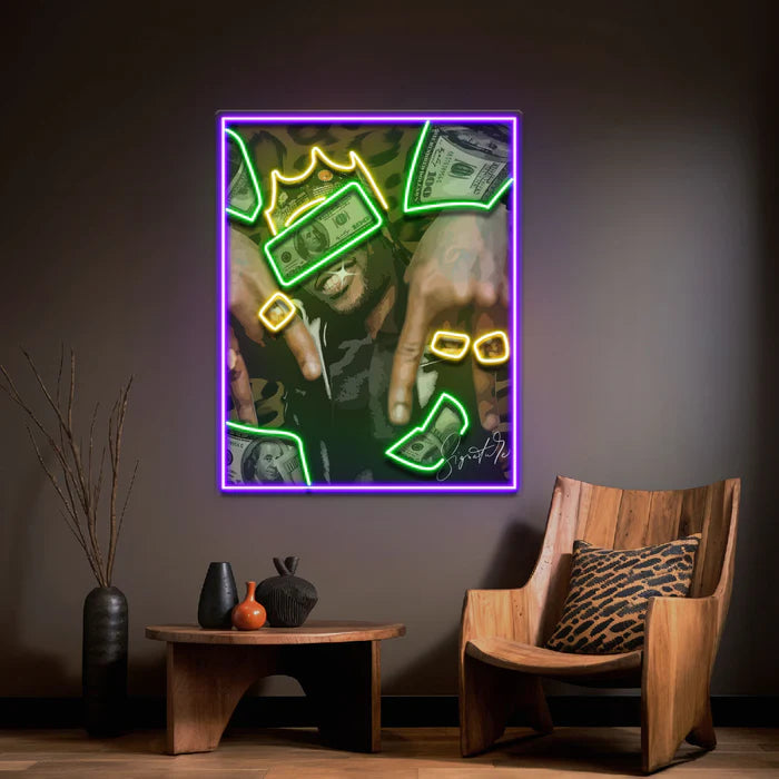 Zengin Rapçi Neon Lambası | ByLamp