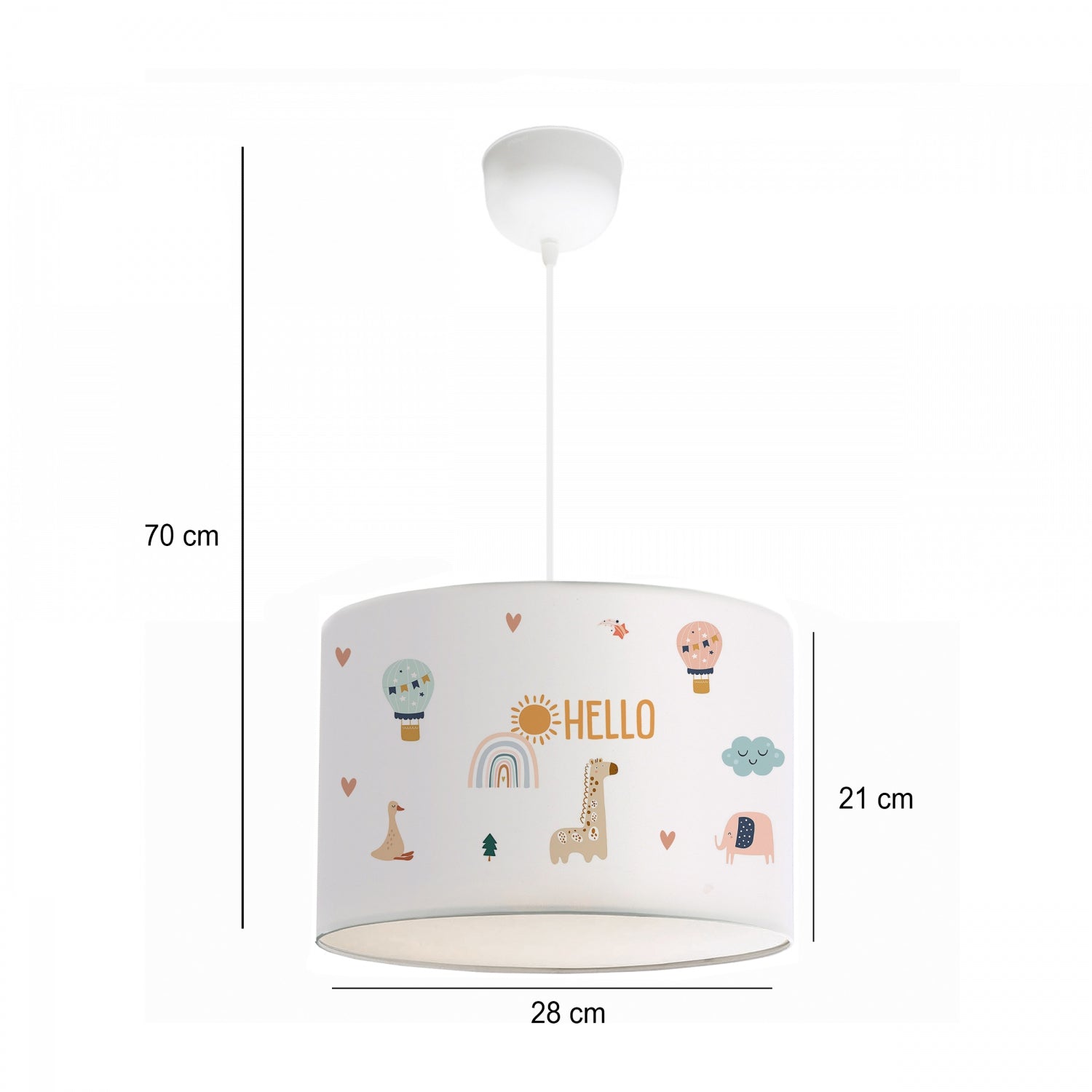 28' Children's Room Lighting Hello Friends Pendant Lamp | ByLamp