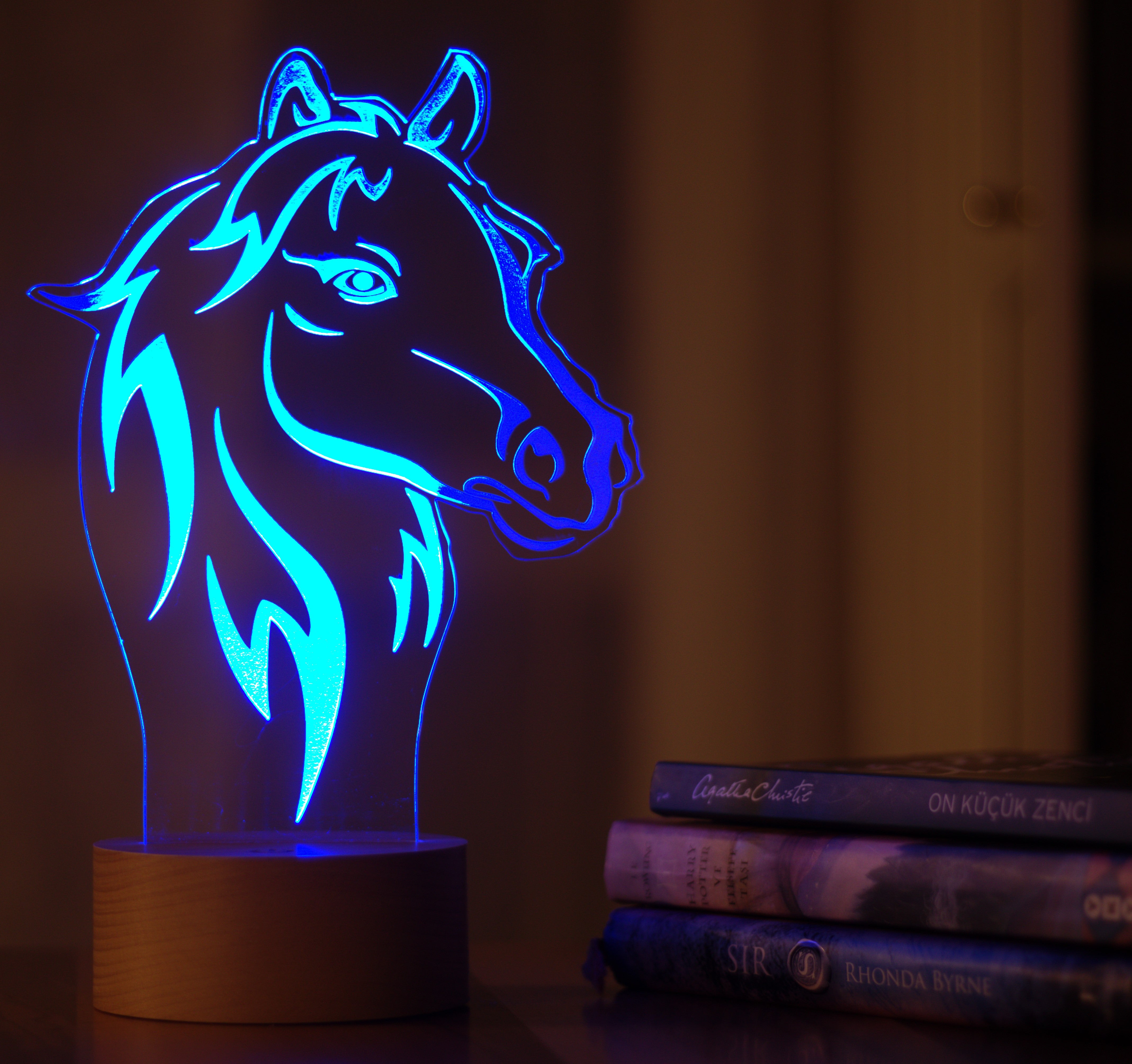 At Büstü Figürlü Dekoratif Hediye Led Masa Lambası | BYLAMP