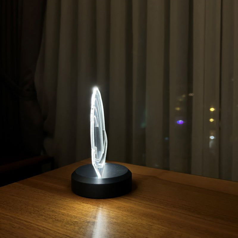 3-D hard hat LED table lamp