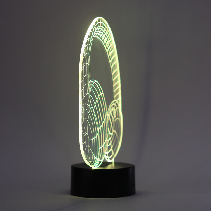 3-D Headphone LED Lamp