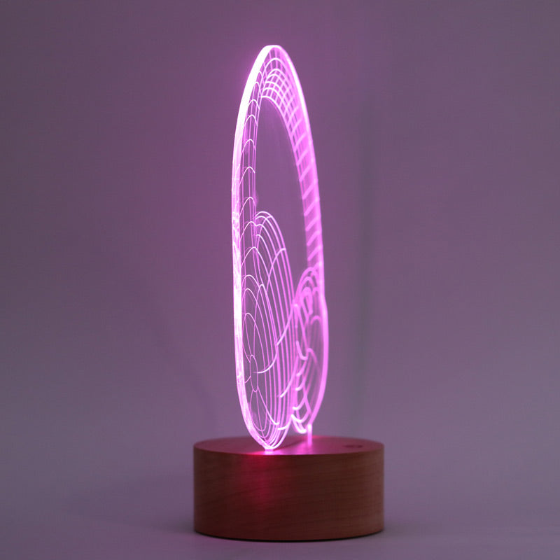 3-D Headphone LED Lamp