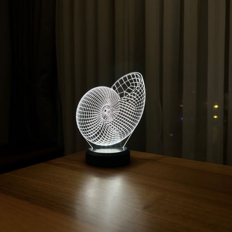 3-D Snail Shell LED Lamp