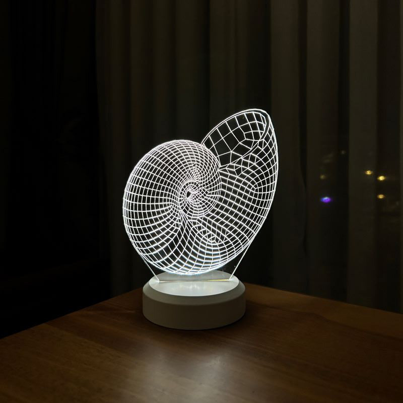3-D Snail Shell LED Lamp