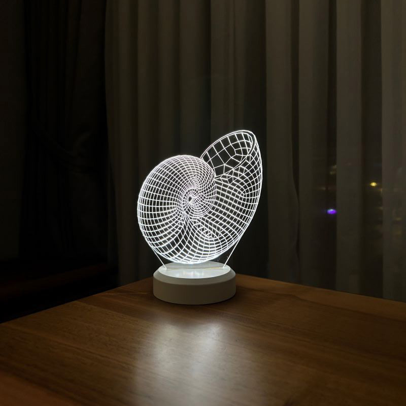 3-D Snail Shell LED Lamp