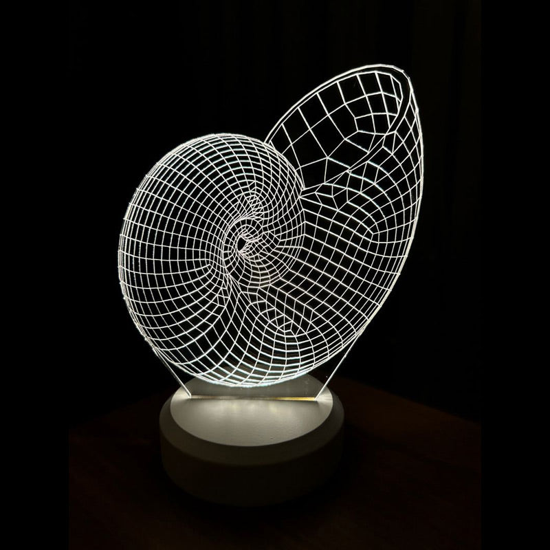 3-D Snail Shell LED Lamp