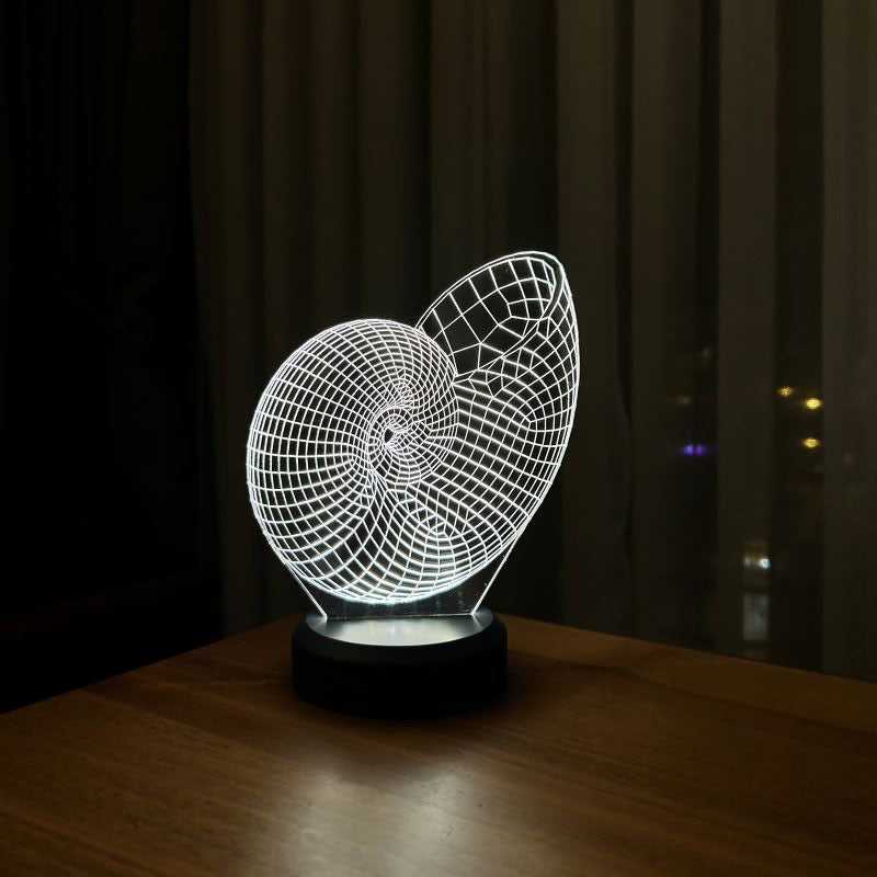3-D Snail Shell LED Lamp
