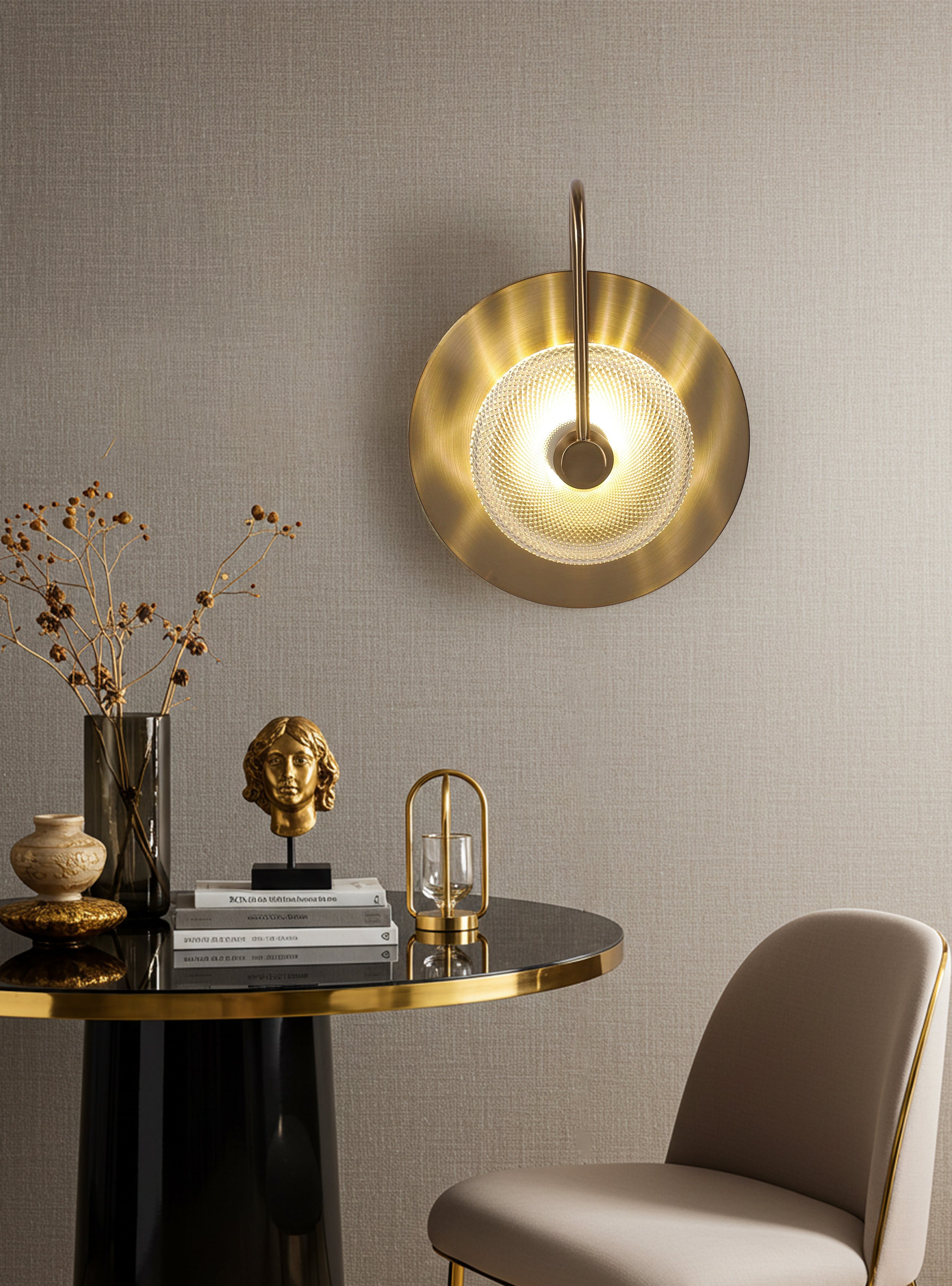 Victor Çizgi Camlı Tabak Aplik