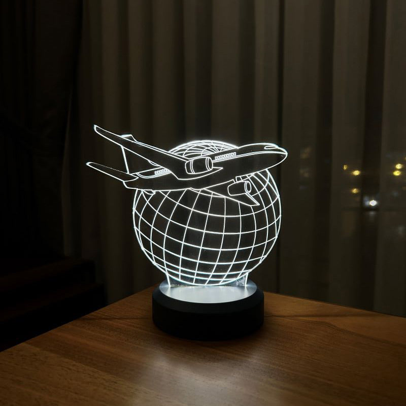 Uçak Figürlü Dekoratif Hediye Led Masa Lambası | BYLAMP