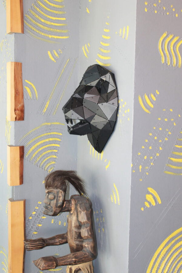 3D Metal Geometrik El Yapımı Aslan Heykeli | ByLamp