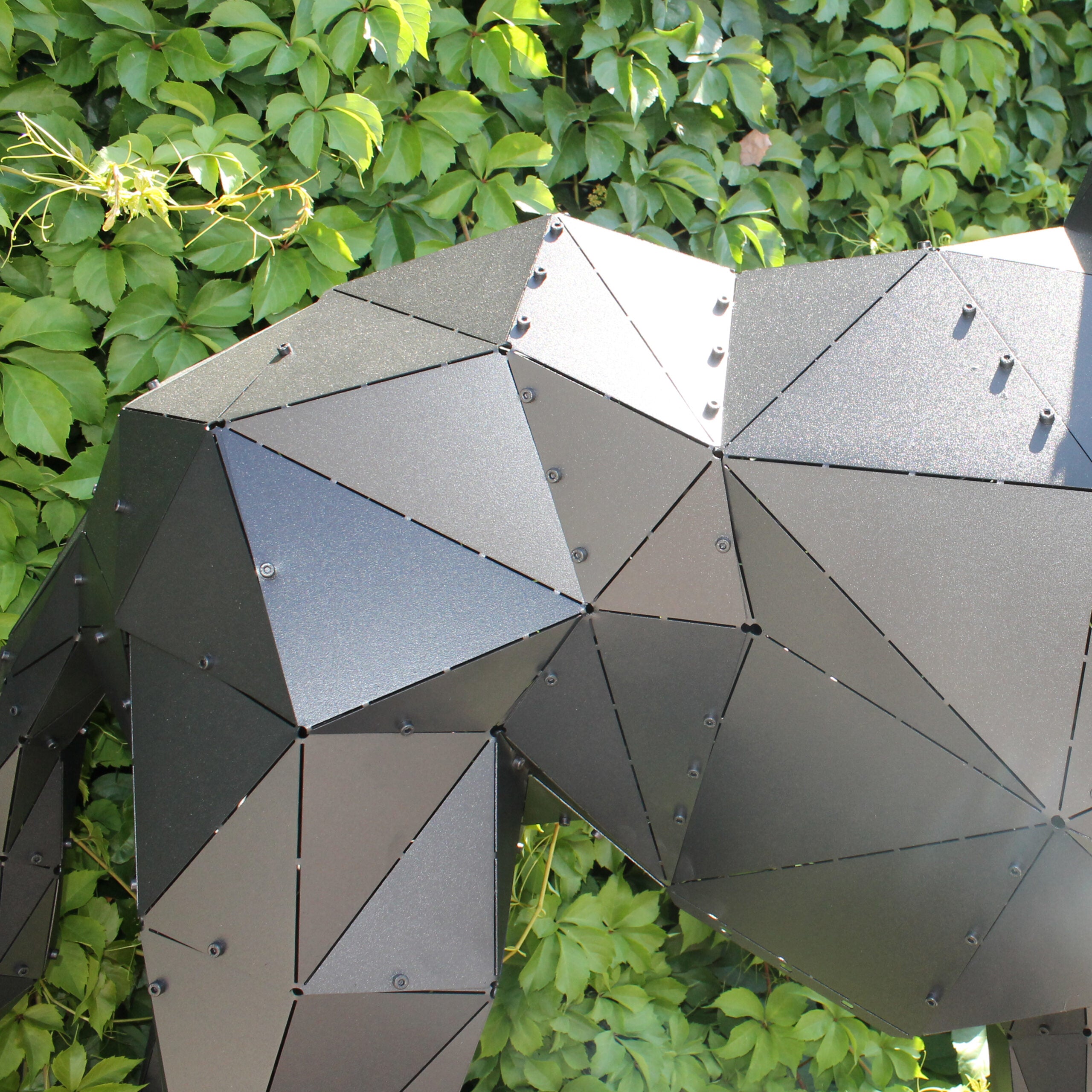 3D Metal Geometrik El Yapımı Aslan Heykeli | ByLamp