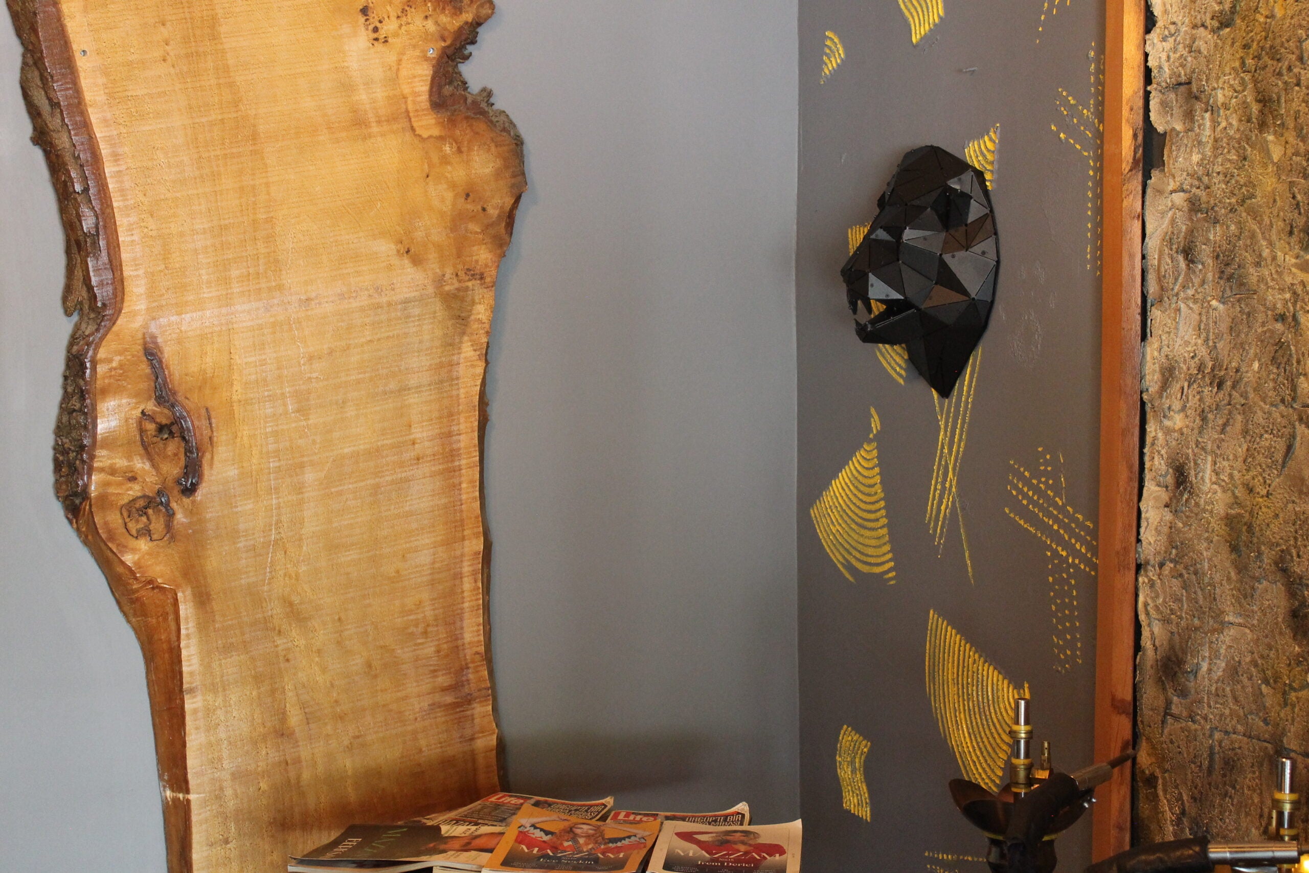 3D Metal Geometrik El Yapımı Aslan Heykeli | ByLamp