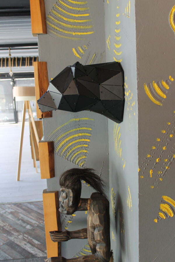 3D Metal Geometrik El Yapımı Ayı Heykeli | ByLamp