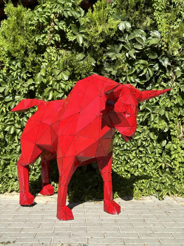 3D Metal Geometrik El Yapımı Boğa V2 Heykeli | ByLamp