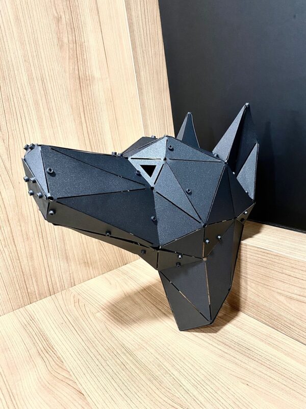 3D Metal Geometrik El Yapımı Doberman Heykeli | ByLamp