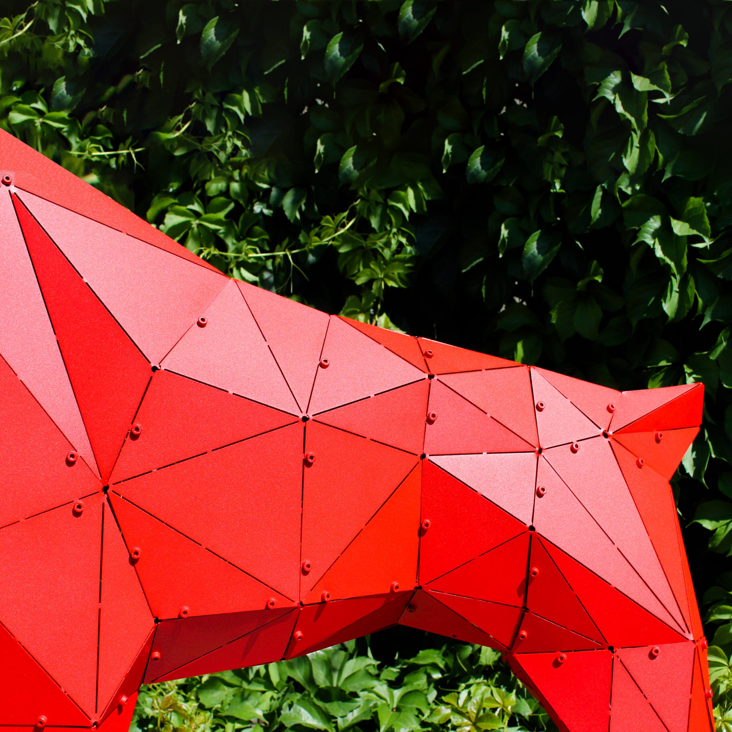 3D Metal Geometrik El Yapımı Doberman Heykeli | ByLamp