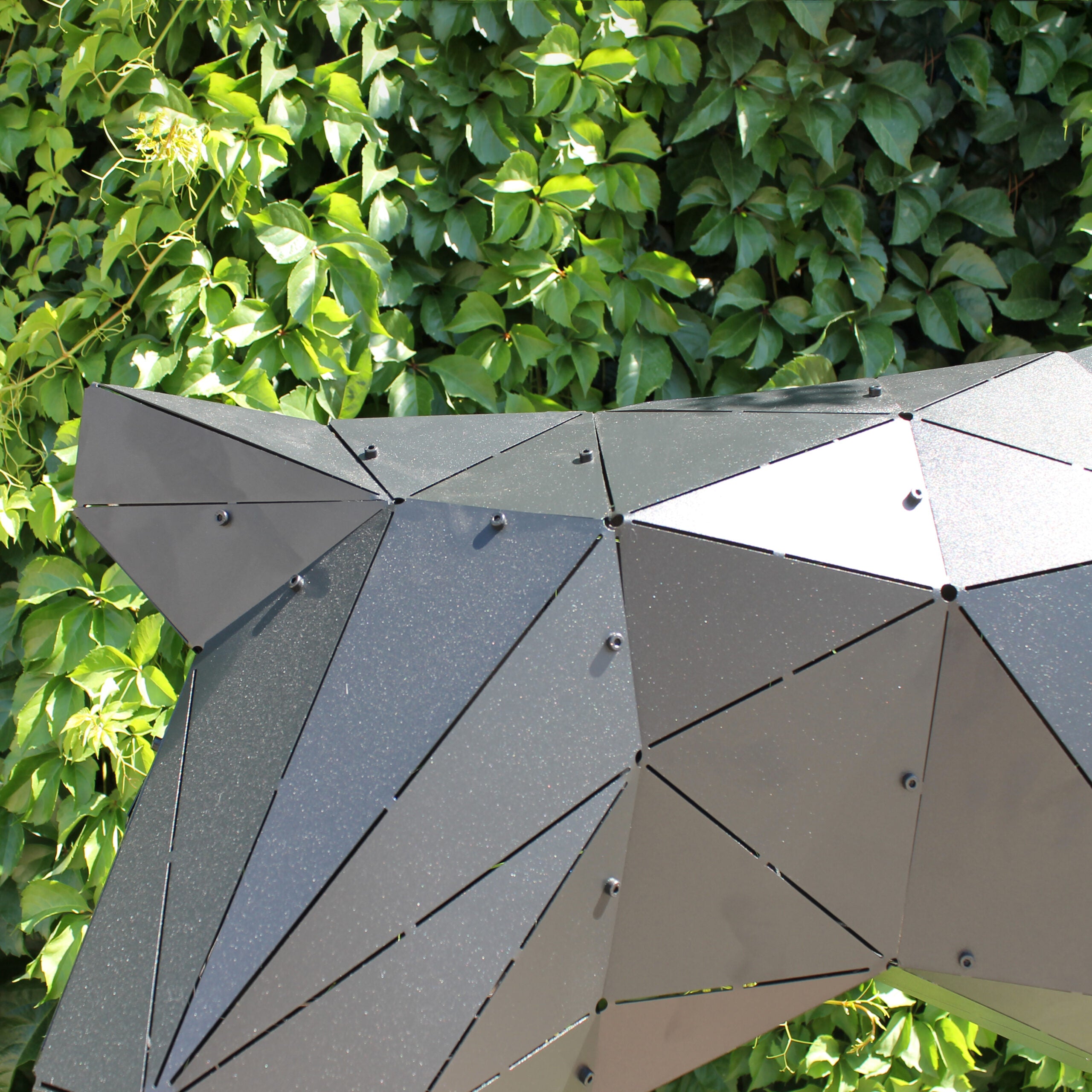 3D Metal Geometrik El Yapımı Doberman Heykeli | ByLamp
