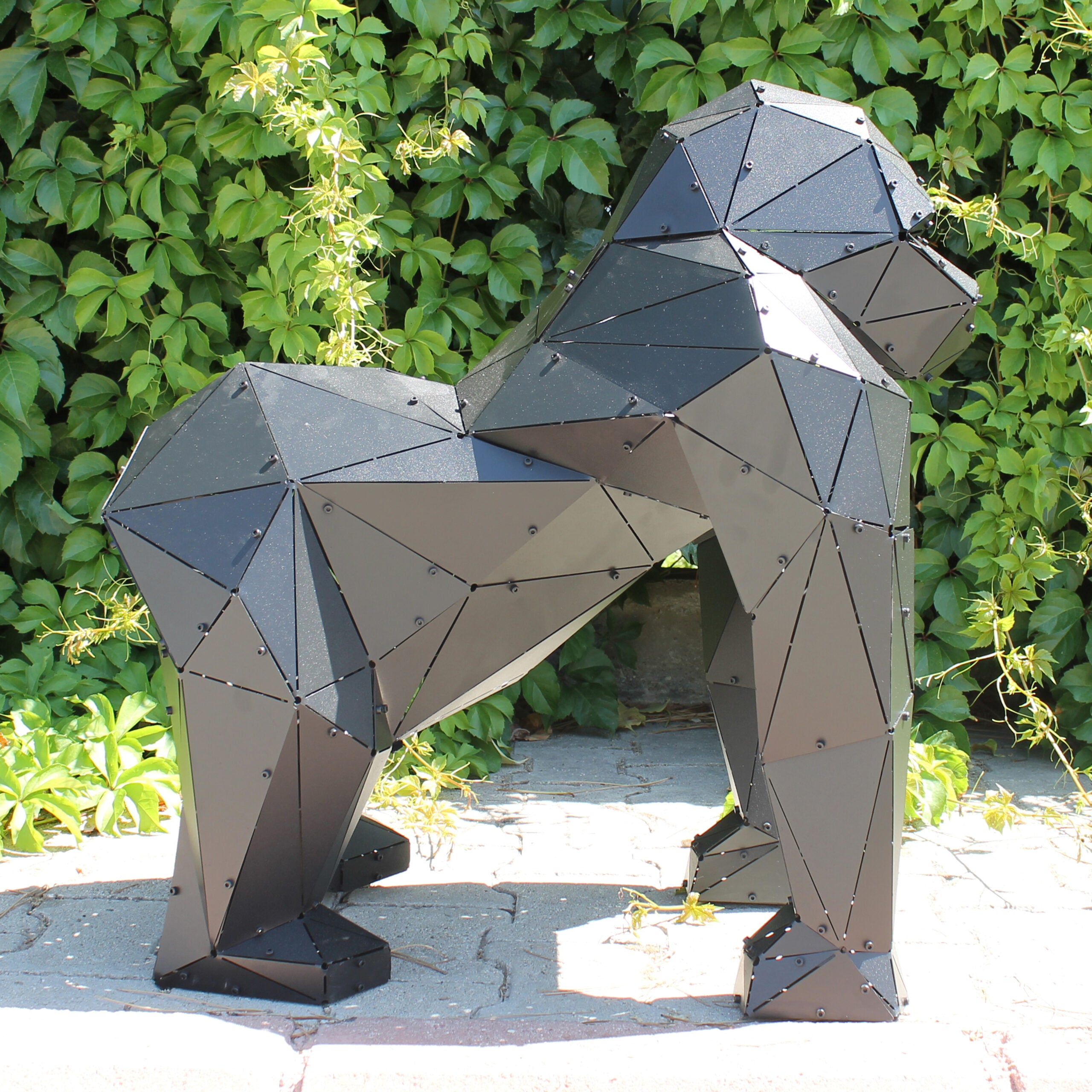 3D Metal Geometrik El Yapımı Goril Heykeli | ByLamp