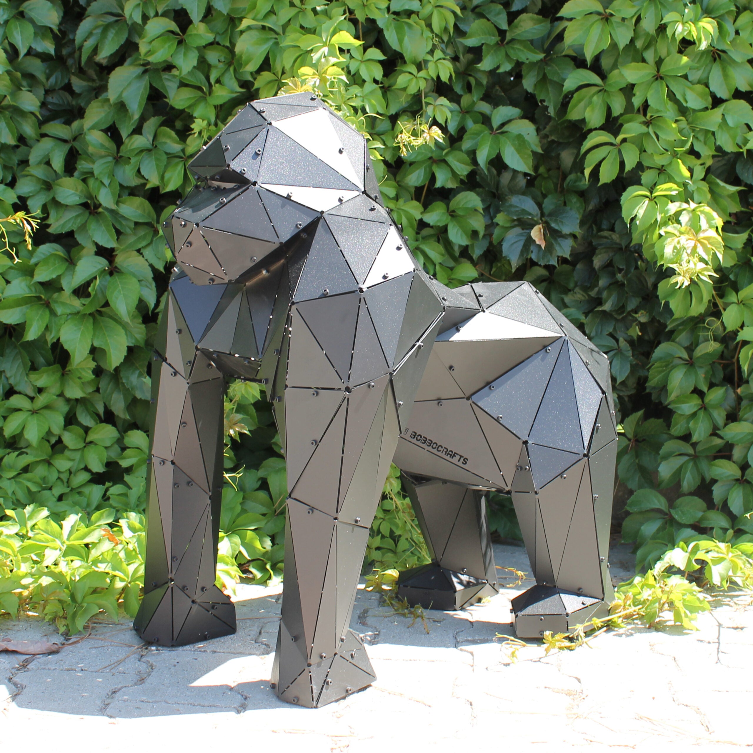 3D Metal Geometrik El Yapımı Goril Heykeli | ByLamp