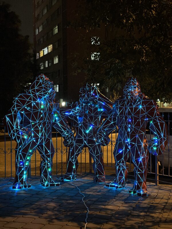 3D Metal Geometrik El Yapımı Kingkong Heykeli | ByLamp