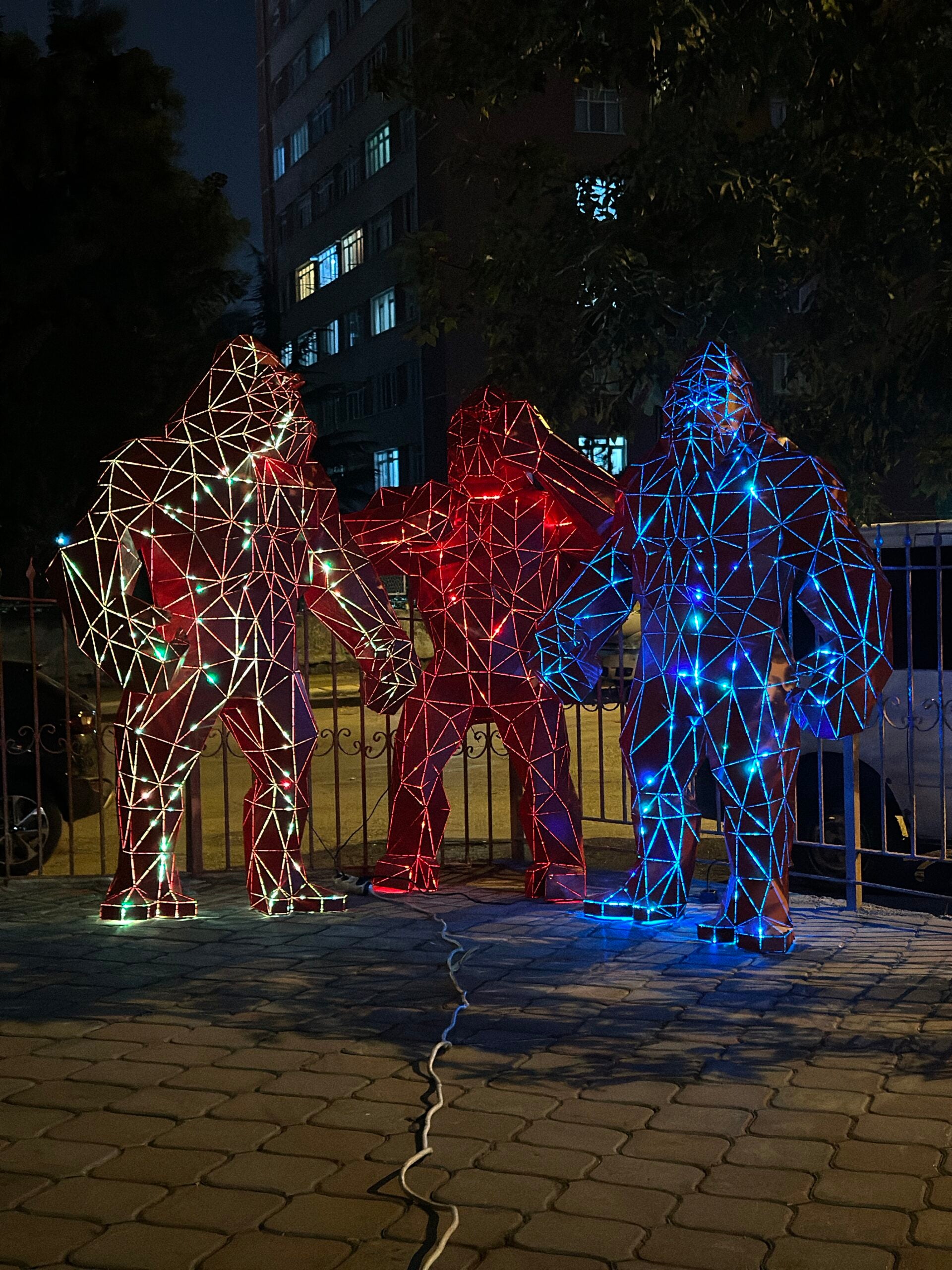 3D Metal Geometrik El Yapımı Kingkong Heykeli | ByLamp