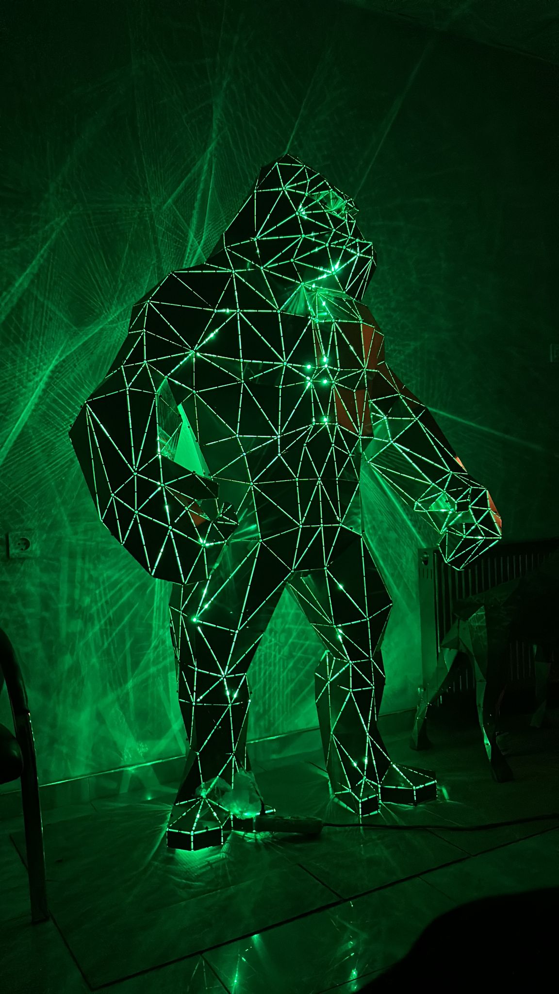 3D Metal Geometrik El Yapımı Kingkong Heykeli | ByLamp