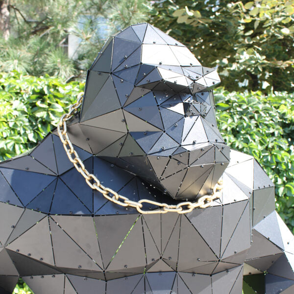 3D Metal Geometrik El Yapımı Kingkong Heykeli | ByLamp