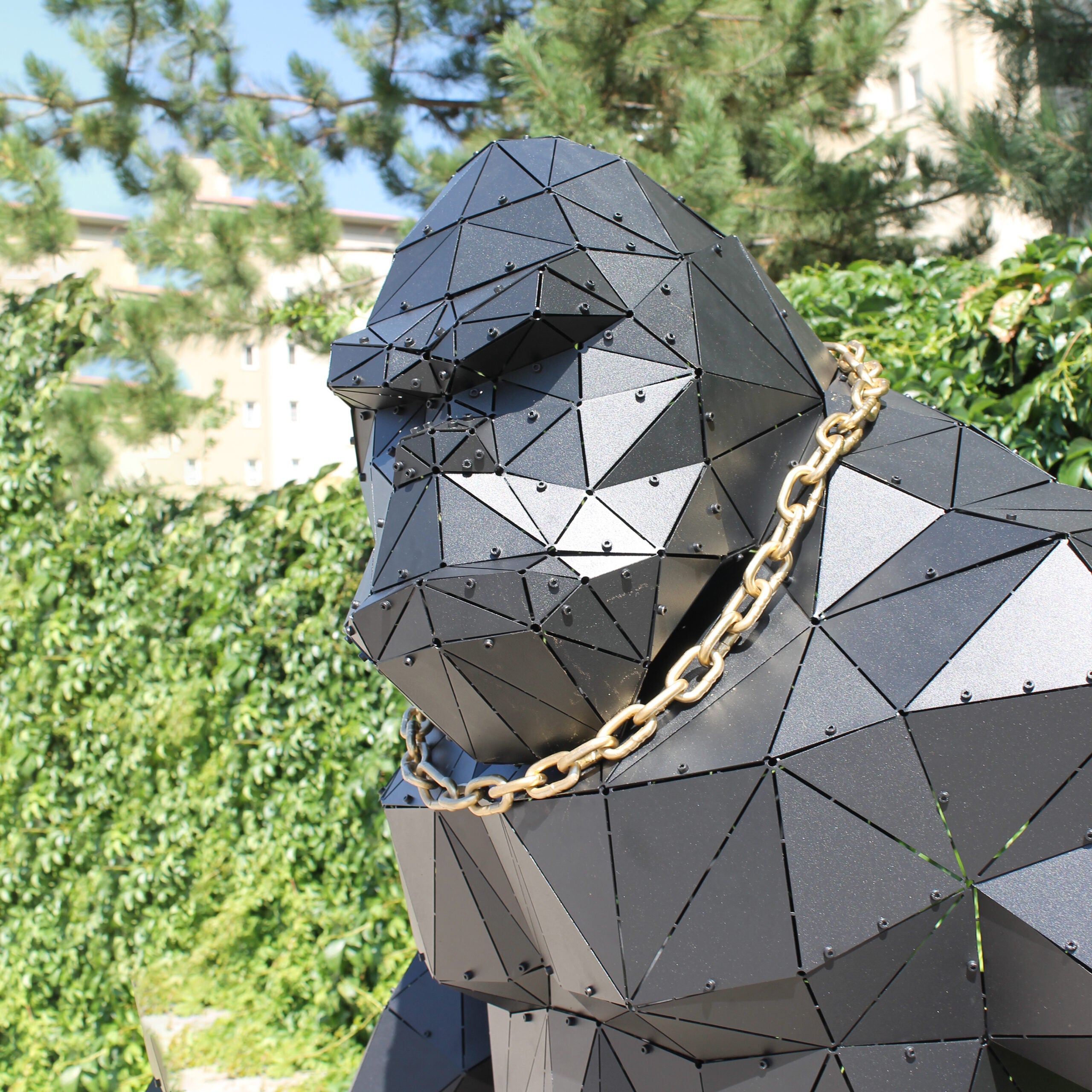 3D Metal Geometrik El Yapımı Kingkong Heykeli | ByLamp