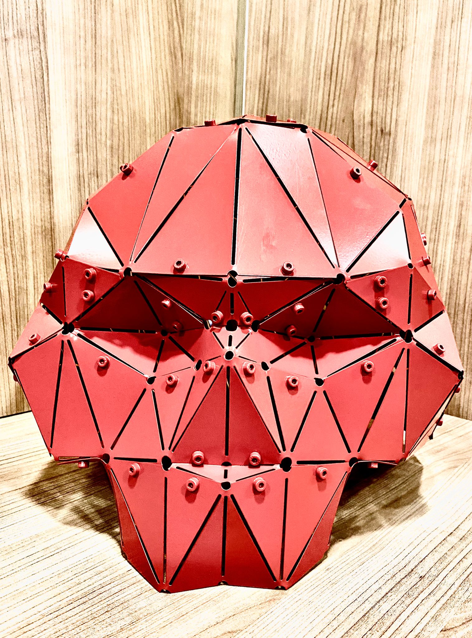 3D Metal Geometrik El Yapımı Skull Heykeli | ByLamp