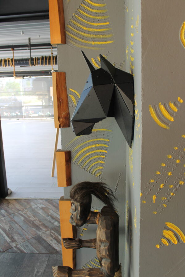 3D Metal Geometrik El Yapımı Unicorn Heykeli | ByLamp