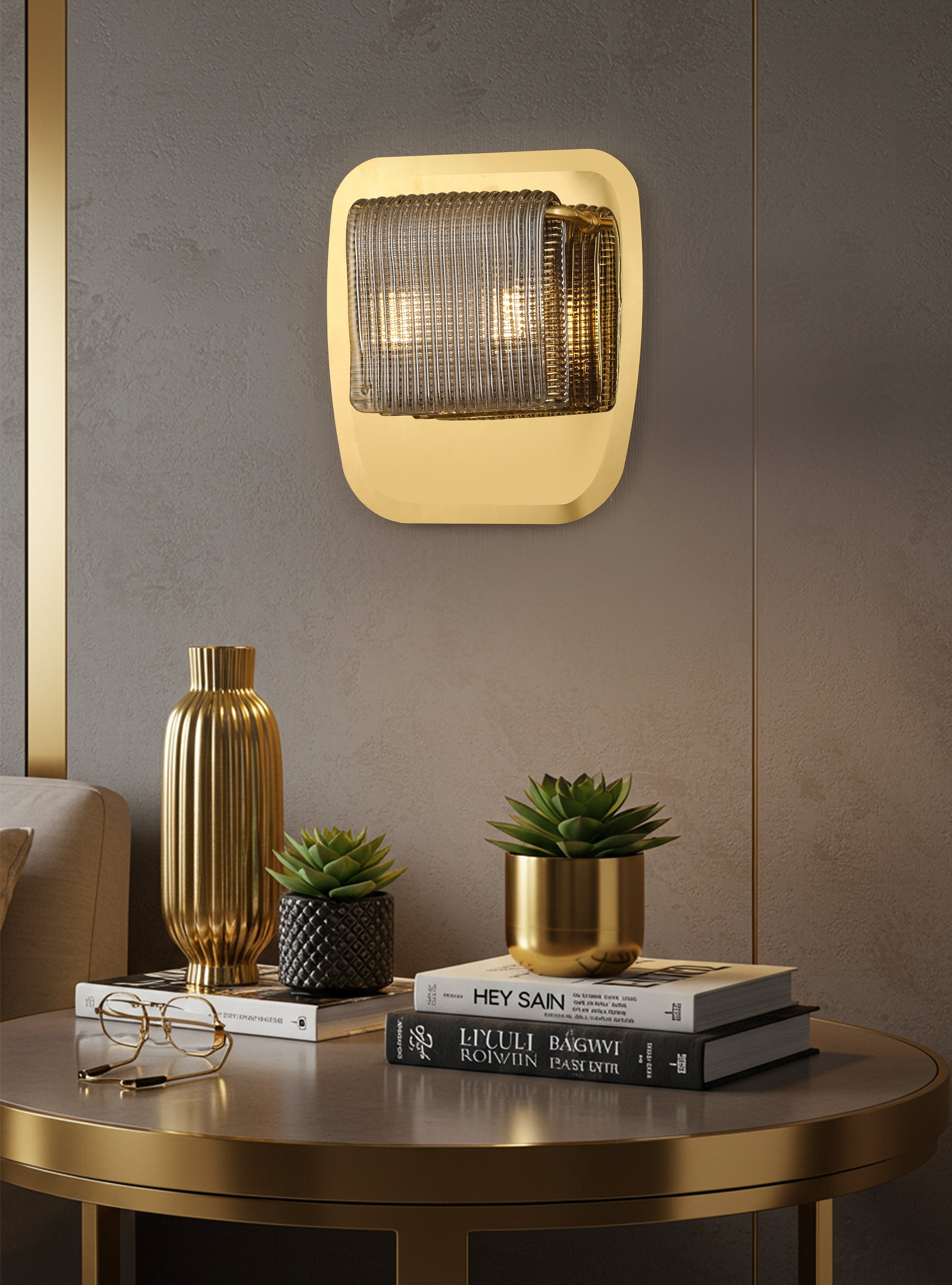 Daisy Kesik Beyaz Cam Aplik