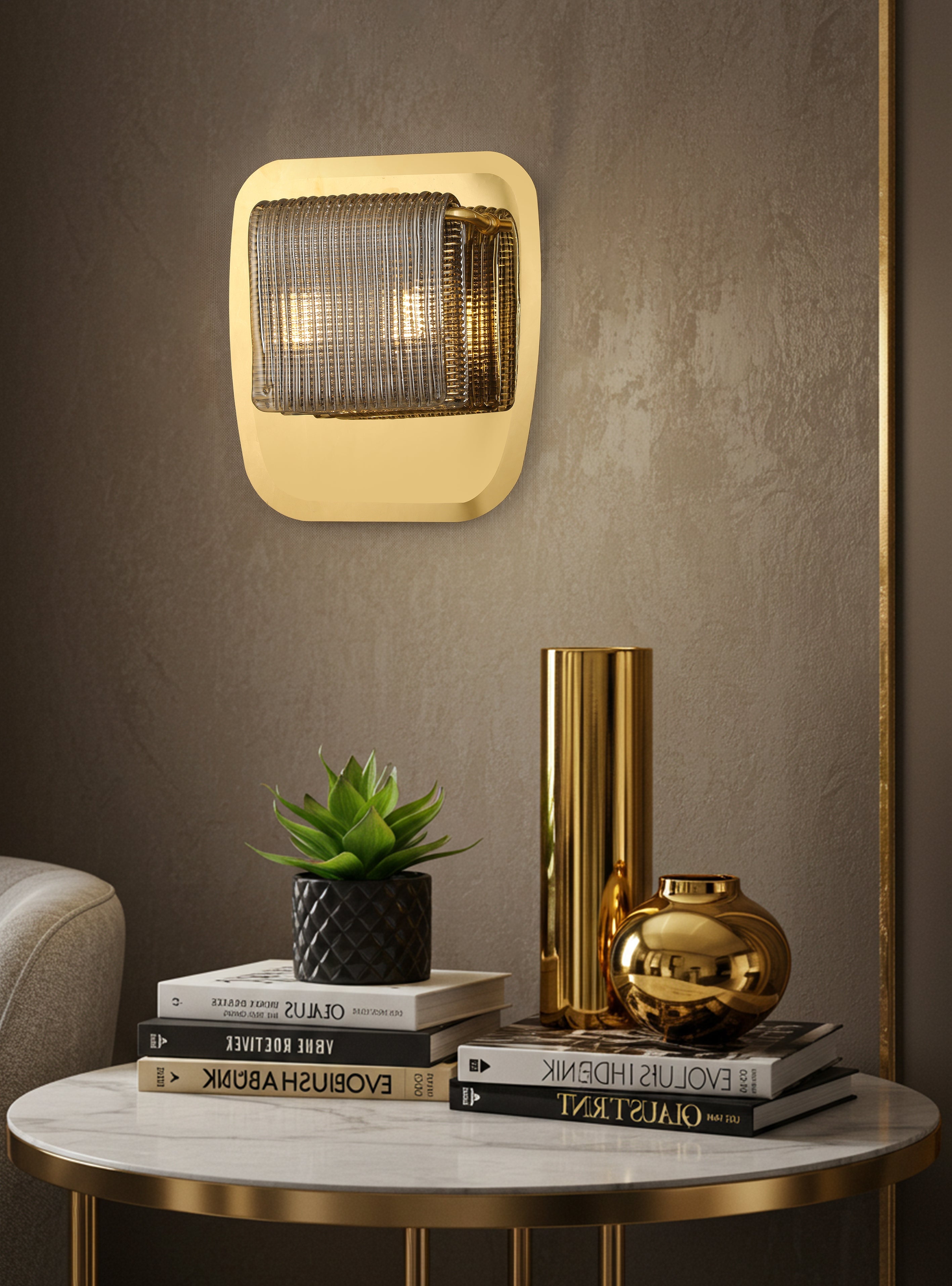 Daisy Kesik Beyaz Cam Aplik