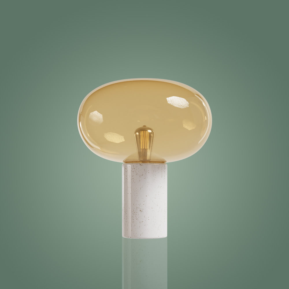 Otto Beyaz Mermer Cam Masa Lambası Aydınlatma | ByLamp