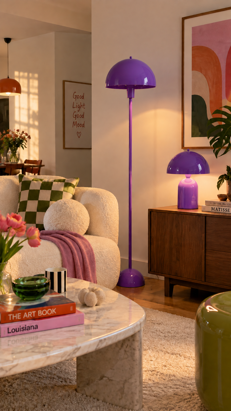 Soho Lila Metal Lambader | ByLamp