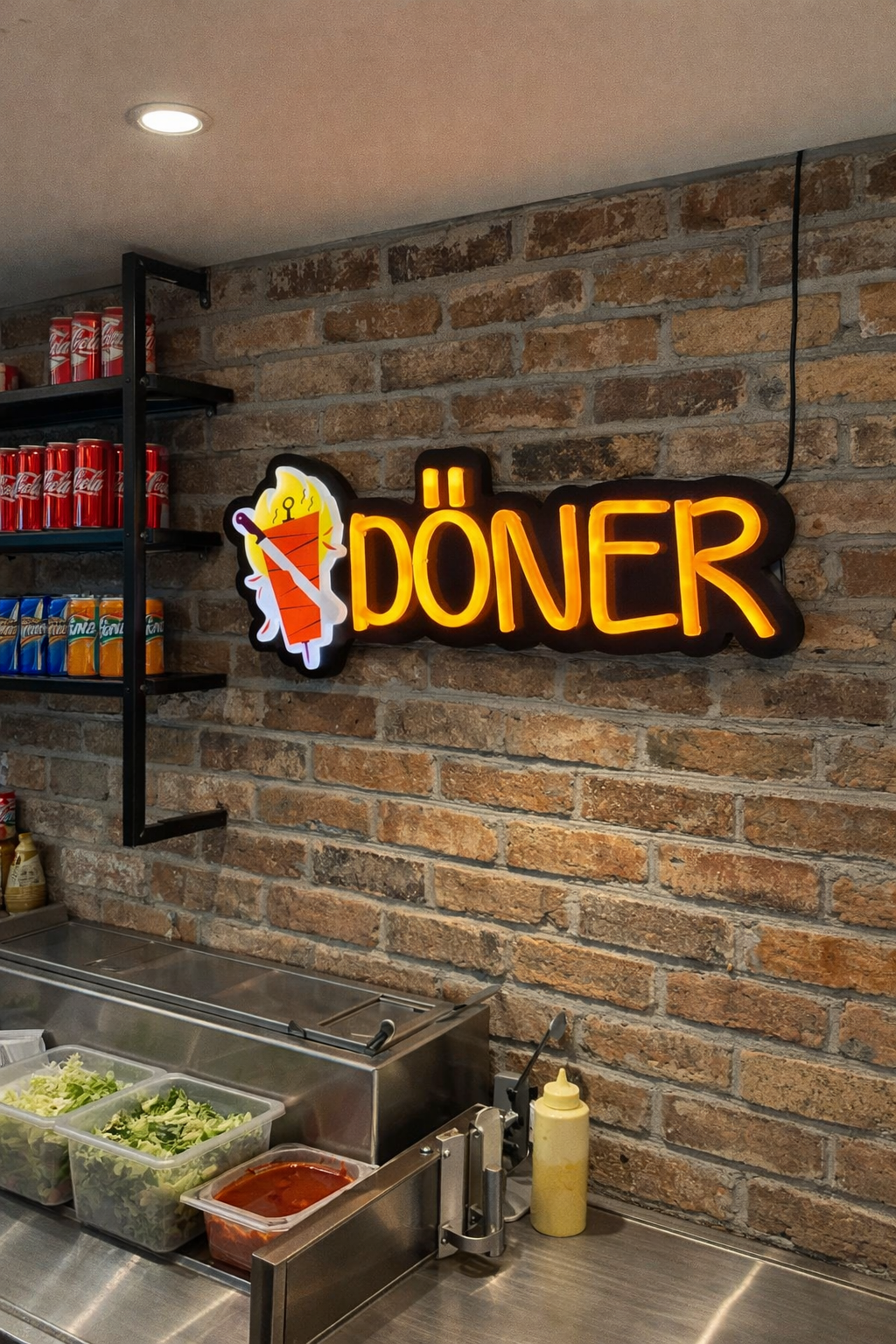 UV Baskılı Döner Neon Lamba | ByLamp