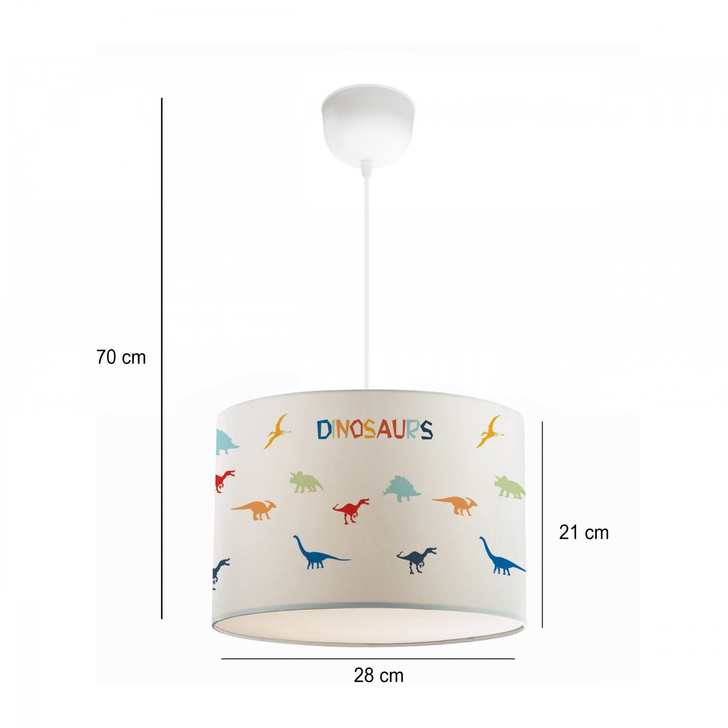Dinosaur Patterned Fabric Printed Children's Room Pendant Lamp 28 | ByLamp