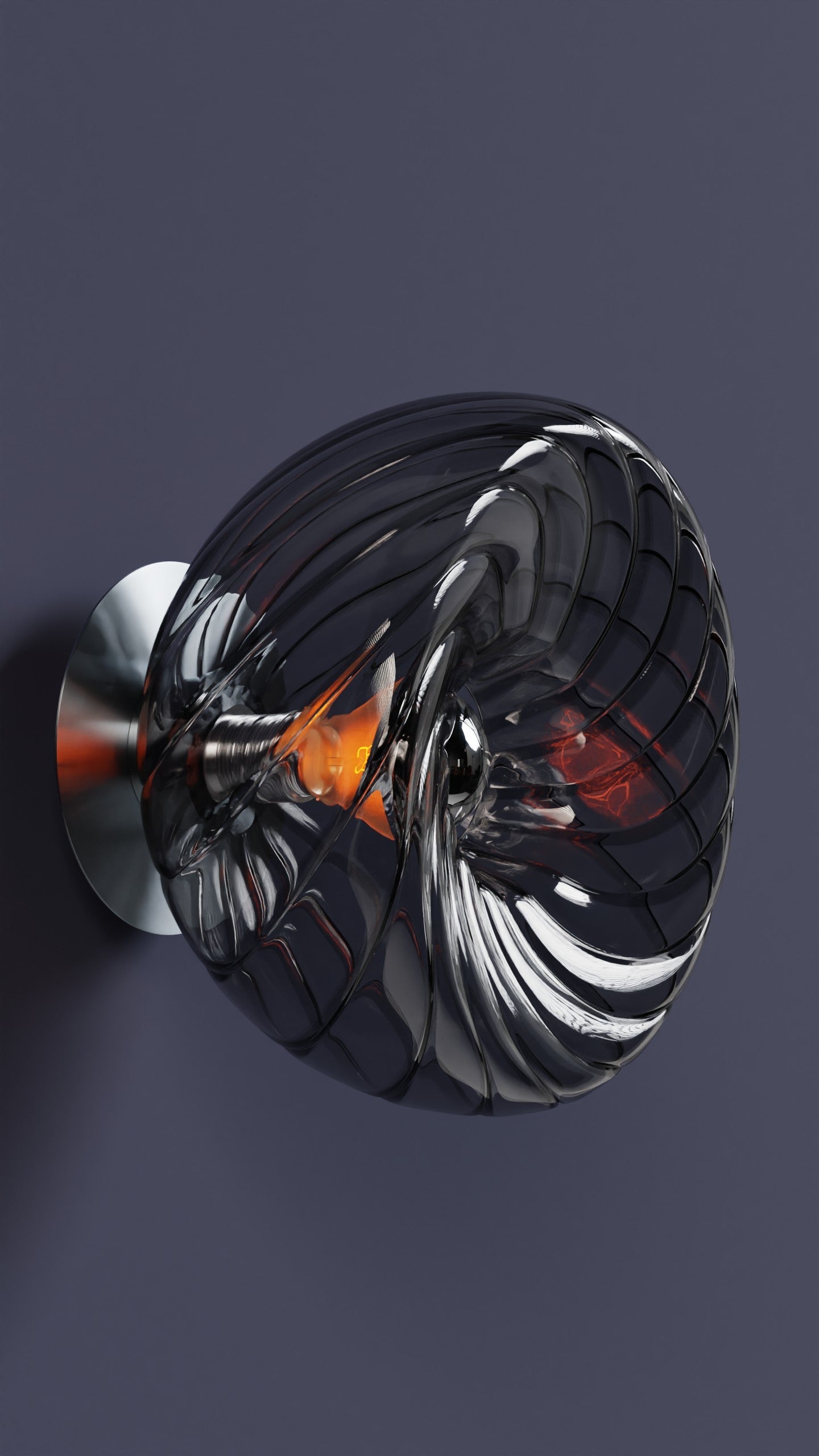 Dönence Aplik Füme Cam Aplik Duvar Aydınlatma | ByLamp