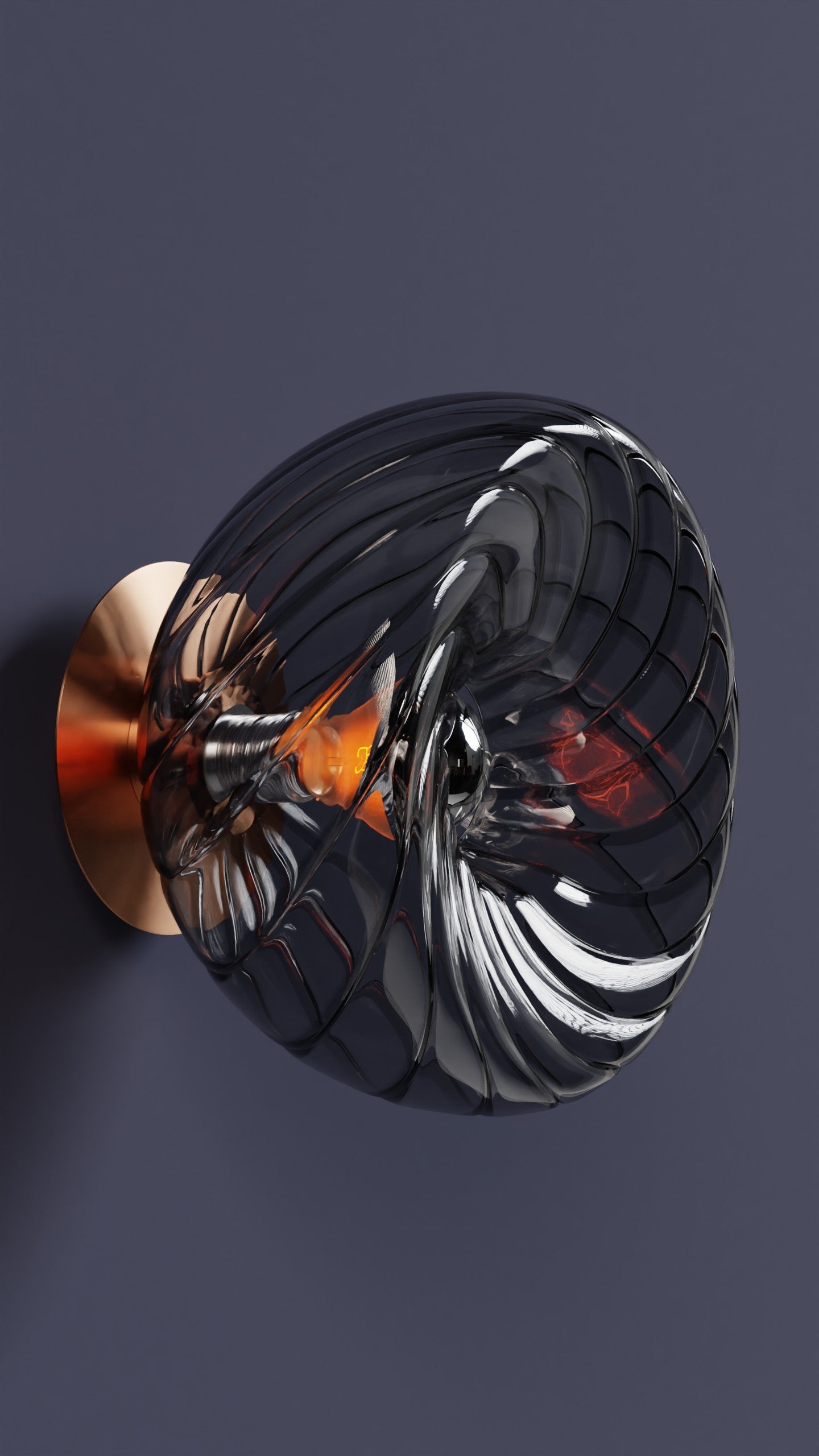 Dönence Aplik Füme Cam Aplik Duvar Aydınlatma | ByLamp