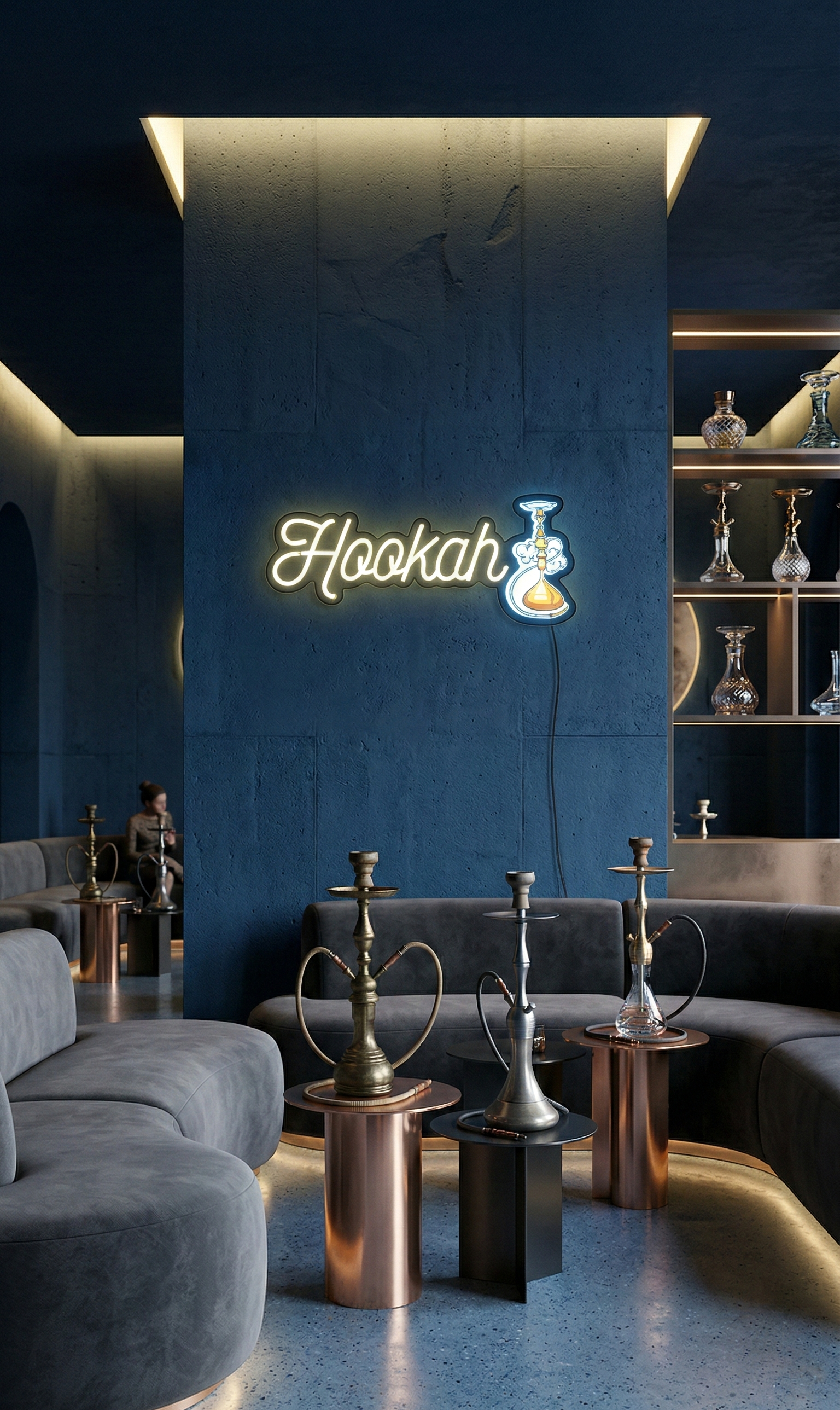 UV Baskılı Hookah Neon Lamba | ByLamp