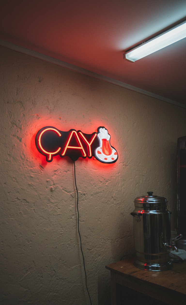 UV Baskılı Çay Neon Lamba | ByLamp
